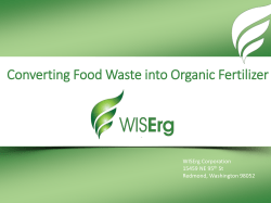 Converting Food Waste into Organic Fertilizer