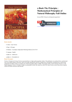 e-Book The Principia : Mathematical Principles of Natural