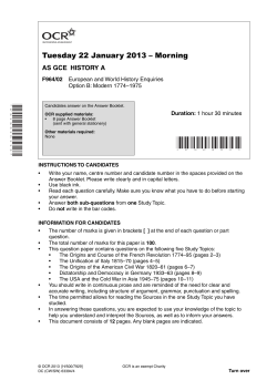 European and world history enquiries - Option B - Modern