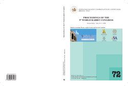 PROCEEDINGS OF THE 9th WORLD RABBIT CONGRESS