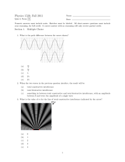 Physics 1520, Fall 2011