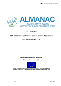 D8.6 Application Definition - Citizen-centric Application