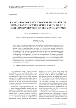 EVALUATION OF THE CYTOGENETIC STATUS OF HUMAN