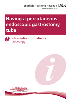 Having a percutaneous endoscopic gastrostomy tube