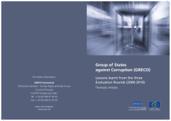 Group of States against Corruption (GRECO)