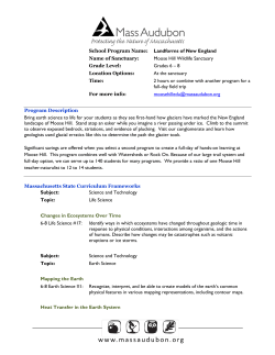 School Program Name: Landforms of New England Name of
