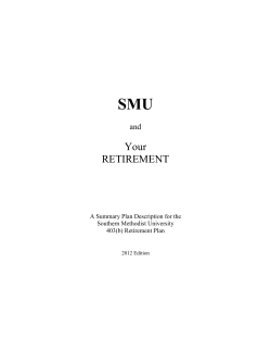403(b) Retirement Plan Summary Plan Description (SPD)