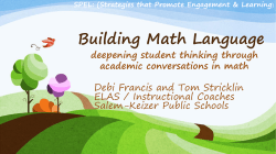 Deepening Student Thinking through Academic Conversations in Math