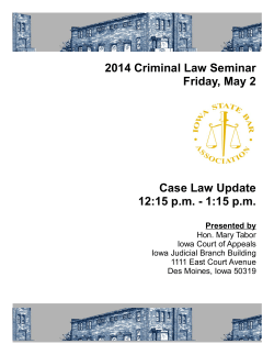 Case Law Update - The Iowa State Bar Association