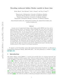 Decoding coalescent hidden Markov models in linear time