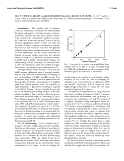 THE POTASSIUM&ndash;ARGON LASER EXPERIMENT (KArLE): DESIGN