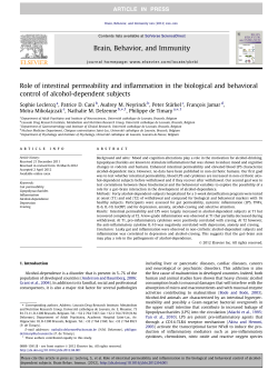 Role of intestinal permeability and inflammation in the biological and