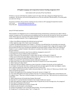 AP English Language and Composition Summer Reading