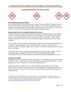 Paraquat Dichloride - National Pesticide Information Center