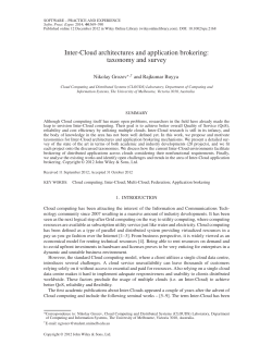 Inter-Cloud Architectures and Application Brokering
