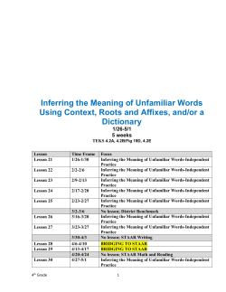 Inferring the Meaning of Unfamiliar Words Using