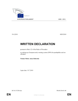 EN EN WRITTEN DECLARATION
