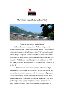 The Schoolhouse at Mutianyu Great Wall
