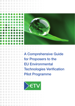 A Comprehensive Guide for Proposers to the EU Environmental