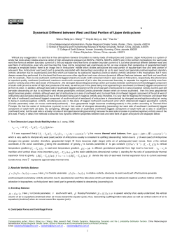 Dynamical different between west and east area of