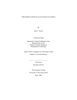 Implementation of Lean Manufacturing