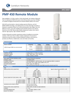PMP 450 Remote Module Spec Sheet