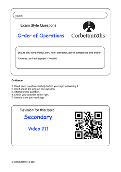 Order of Operations