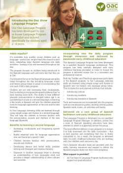 Spanish Language Appreciation program