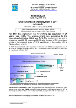 Employment and unemployment in 2011