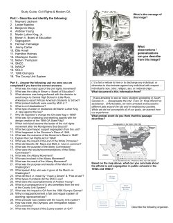 Civil Rights and Modern GA Study Guide