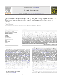 Scientia Horticulturae Phytochemicals and antioxidant capacity of