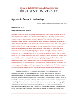 Agapao in Servant Leadership