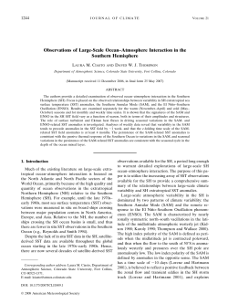 Observations of Large-Scale Ocean&ndash;Atmosphere Interaction in the