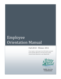 Employee Orientation Manual
