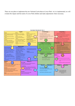 National Curriculum - Year Plans