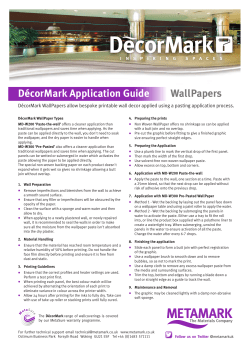 D&eacute;cormark Application Guide - WallPaper