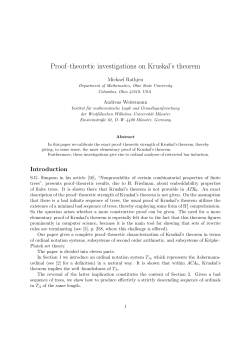 Proof&ndash;theoretic investigations on Kruskal`s theorem
