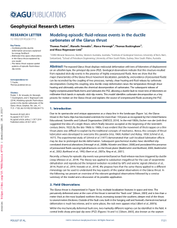 Modeling episodic fluid-release events in the ductile carbonates of