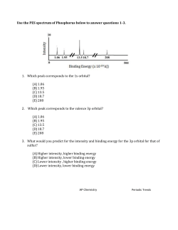 Periodic Trends and PES MC