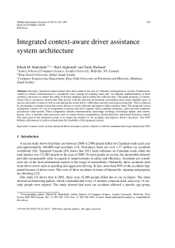 Integrated context-aware driver assistance system