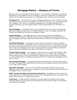 Mortgage Basics - Kerrobert Credit Union