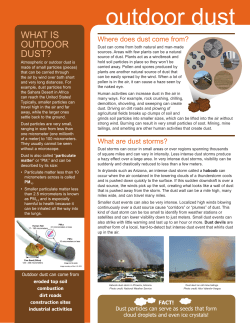 outdoor dust - the University of Arizona Superfund Research Program