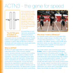 ACTN3 - the gene for speed
