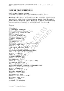 Surface Characterization