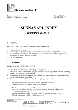 Sunnaas ADL index manual engelsk
