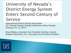 University of Nevada DE System Enters Second Century of Service