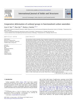 Cooperative deformation of carboxyl groups in functionalized carbon
