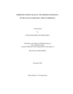 IMPROVED CEMENT QUALITY AND GRINDING EFFICIENCY BY