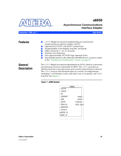 a6850 Asynchronous Communications Interface Adapter