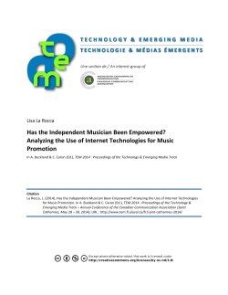 Has the Independent Musician Been Empowered - acc